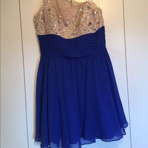 NEW PRICE Beautiful One Shoulder Royal Blue Dress