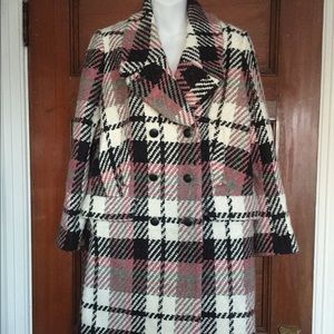 Sold!🚫NWOT Tory Burch plaid coat jacket size 4