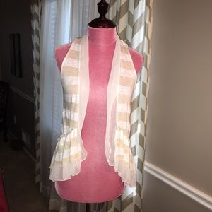 Striped Ruffle Vest