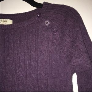 Purple Sweater with Button Design