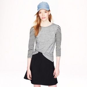 J Crew Stripe Sleeve T-Shirt