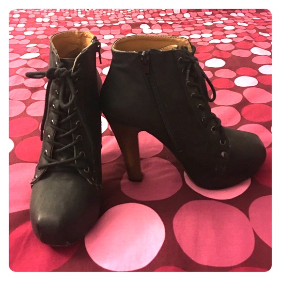 Ankle booties with heel
