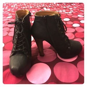 Ankle booties with heel
