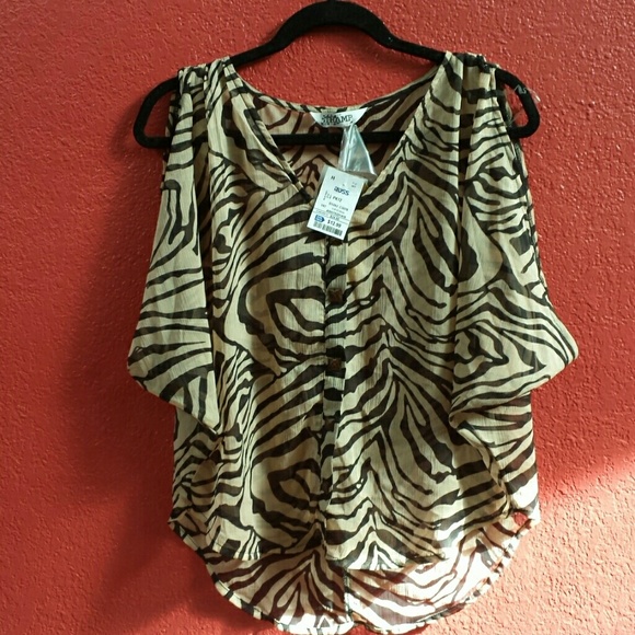 Zebra print top