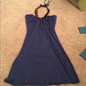 Mid length blue summer dress