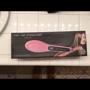 Hair straightening brush