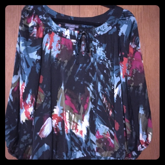 Covington black multicolored top.