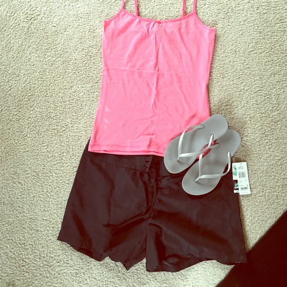 Black board shorts