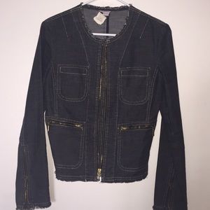 MAX & CO Denim jacket with frayed hems