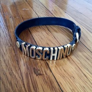 Moschino choker necklace black & gold