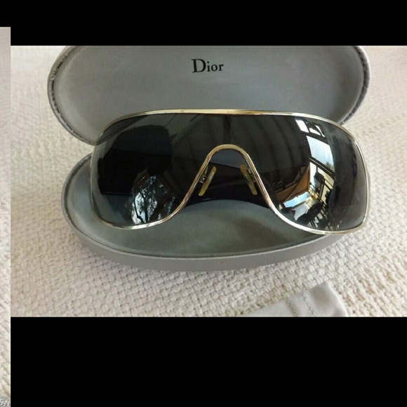 Dior Accessories - Authentic Dior Silver Black Rhinestone Sunglasses