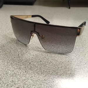 Gucci Rimless Shield 99MM Square Sunglasses