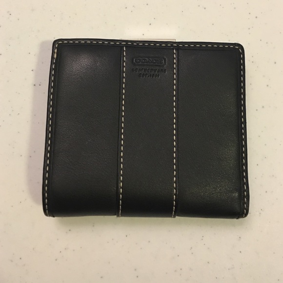 Authentic black bifold coach wallet
