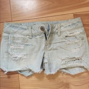 American Eagle Light Wash Denim Shorts