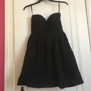 Strapless black dress!