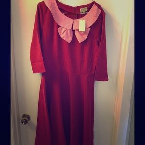 Red Lindy Bop swing dress NWT
