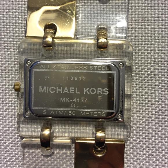 Michael Kors gold and clear acrylic watch. - Picture 2 of 6