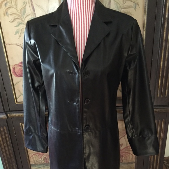 SOLD!!  Good looking Faux Leather Coat.