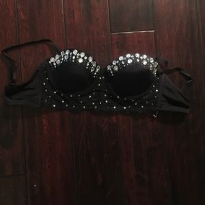 Sparkly rhinestone bra