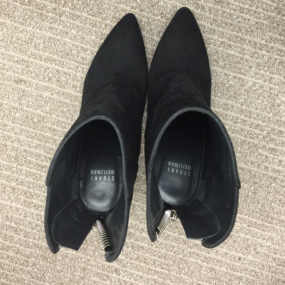 Stuart Weitzman Black Suede Ankle Boots 36