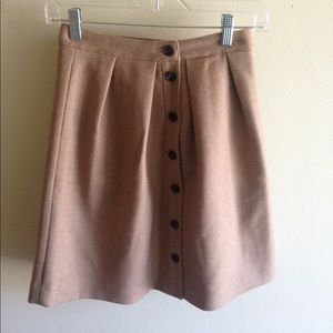 JCrew wool button up skirt