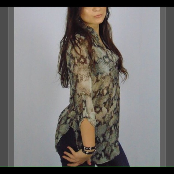 Reptile Print Top