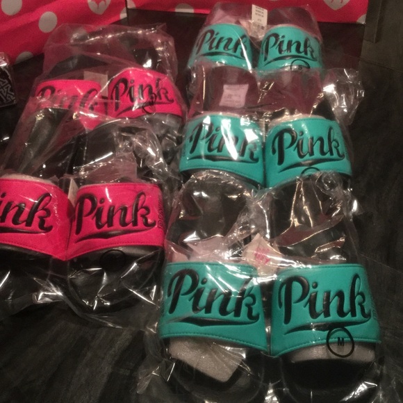 Victoria Secret Pink Nation Sandals for Sale up to 90% Off  BNWT VS PINK NATION PROMOTIONAL SLIDES