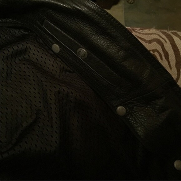 Harley Davidson leather motorcycle bikers jacket . - Picture 4 of 4