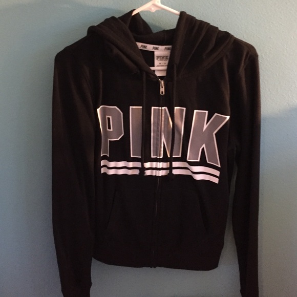 Vs pink black zip up