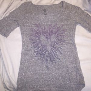 Roxy Multi Purple Heart Shirt