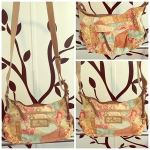 Fossil patchwork purse