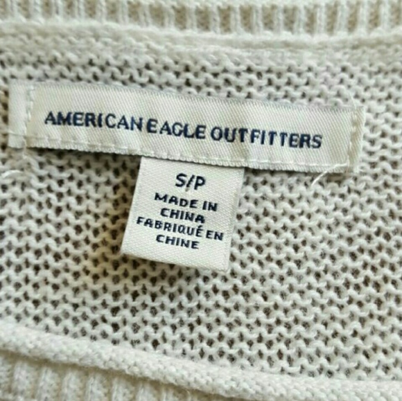 NWT Cream American Eagle Sweater Shirt Sz. S - Picture 3 of 3