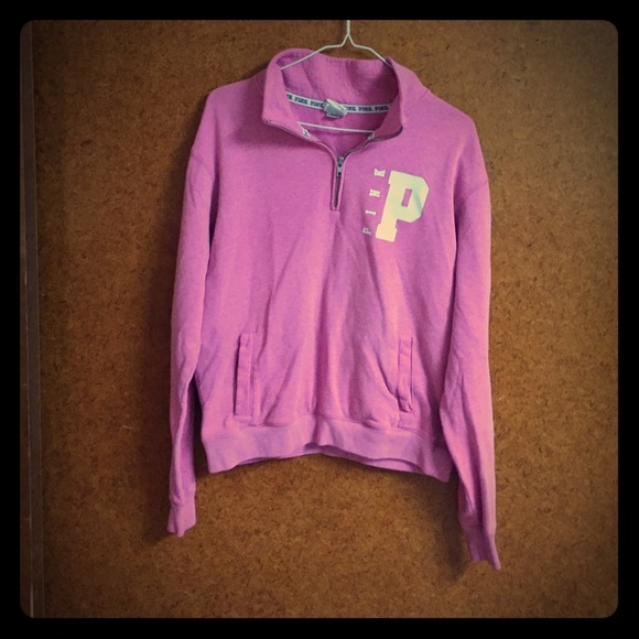 Pink Victoria secrete half zip