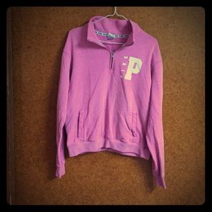 Pink Victoria secrete half zip