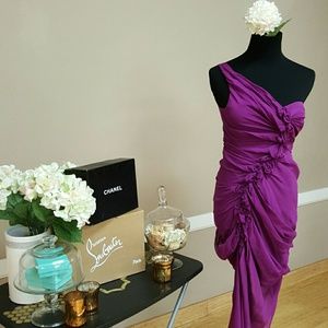 DVF Fuchsia Chiffon Gown