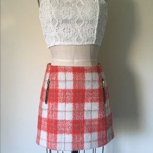 Topshop Plaid Mini Skirt