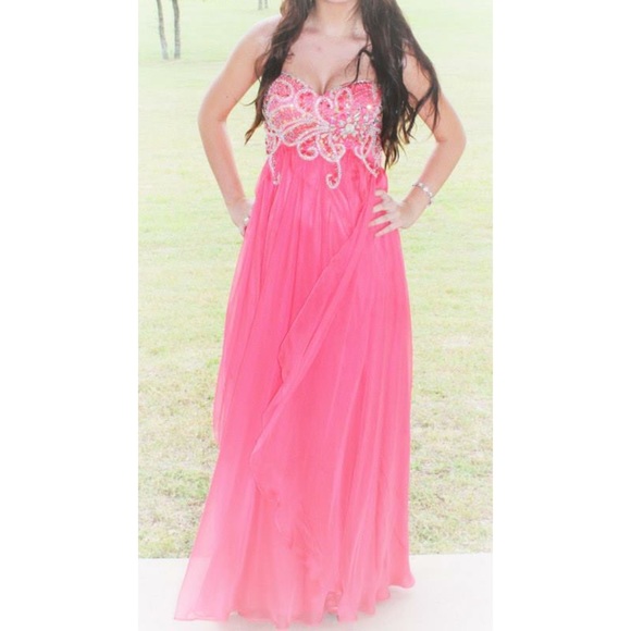 Sherri Hill Coral Prom Dress