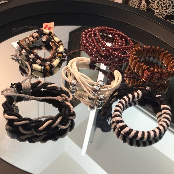 True rock Jewelry - True Rock Leather bonded bracelets,beaded accents