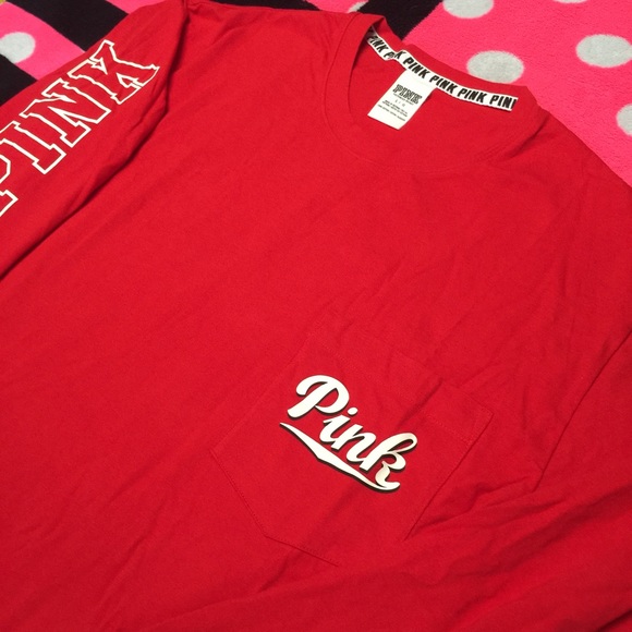 SOLD 🎀 VS PINK Long Sleeve Campus Tee - Picture 2 of 2