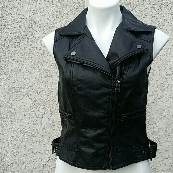 Leather Moto Vest