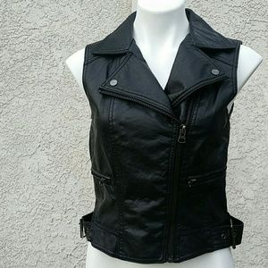 Leather Moto Vest