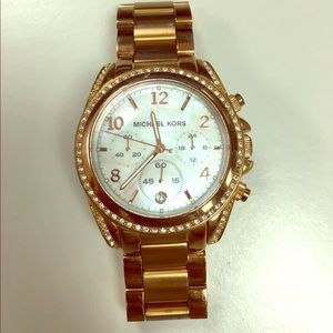 Gold Michael Kors Watch with Rose Gold detailing