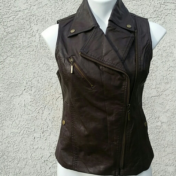 Brown Leather Vest