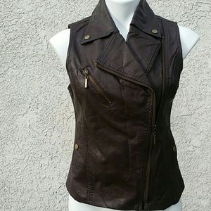 Brown Leather Vest