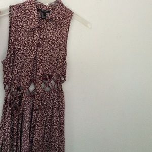 Burgundy floral Forever 21 dress