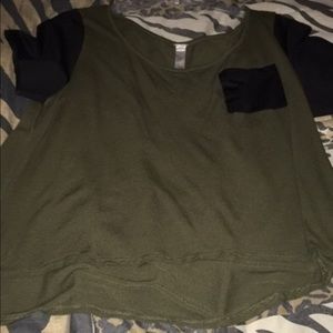 Topia Green Hi Low Tee