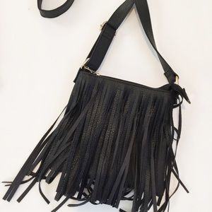 Black fringe purse.