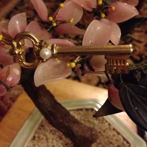 Victorian key brooch