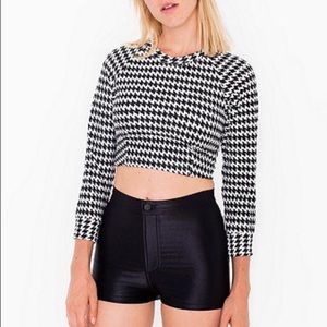 American Apparel Black Disco Shorts