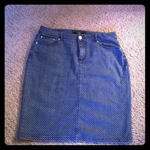 Polka dotted Jean skirt